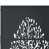 vidaXL Portail de jardin Anthracite 100x100 cm Acier Design Arbre