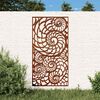 vidaXL D&eacute;coration murale de jardin 105x55 cm acier corten design coque