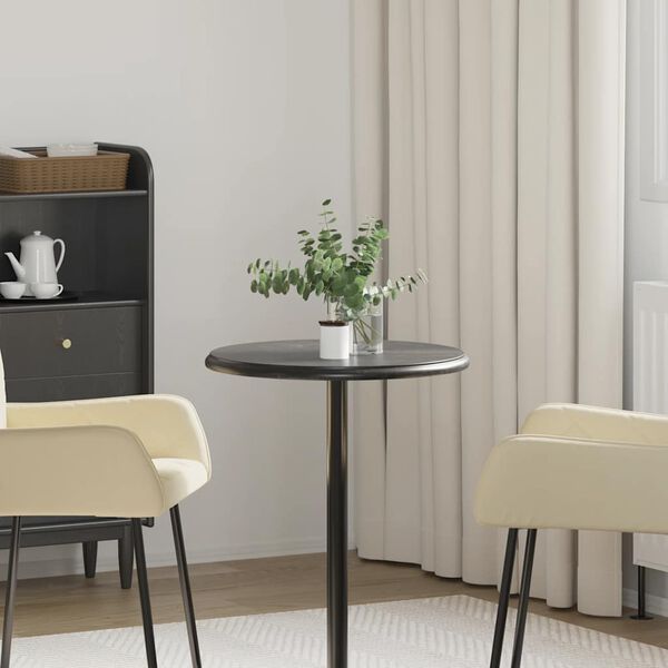 vidaXL Dessus de table Noir &Oslash;50x2,5 cm Marbre