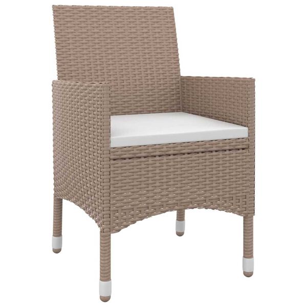 vidaXL Ensemble &agrave; manger de jardin coussins 9 pcs R&eacute;sine tress&eacute;e Verre