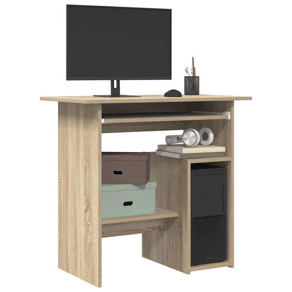 vidaXL Bureau Ch&ecirc;ne sonoma 80x45x74 cm Bois d&rsquo;ing&eacute;nierie