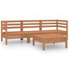 vidaXL Salon de jardin 4 pcs Marron miel Bois de pin massif