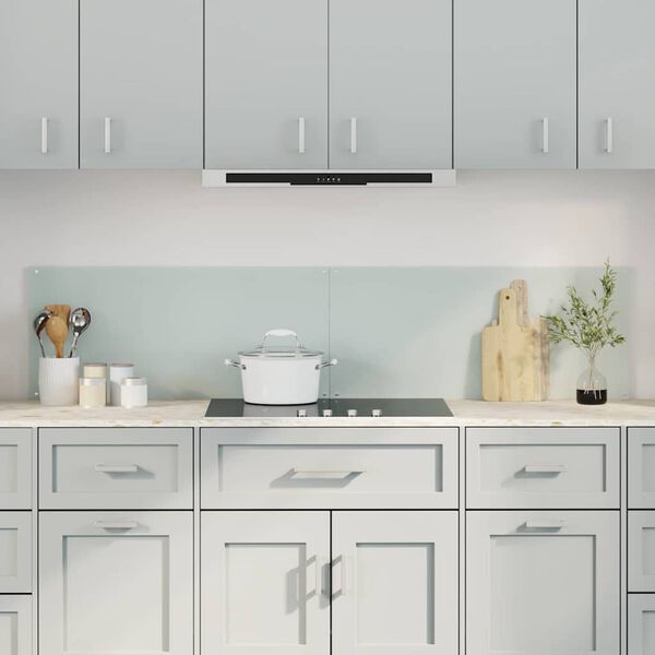 vidaXL Protection de cuisine 2 pcs Blanc 90 x 40 cm verre trempé