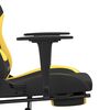 vidaXL Chaise de jeu avec repose-pied Noir et jaune Tissu