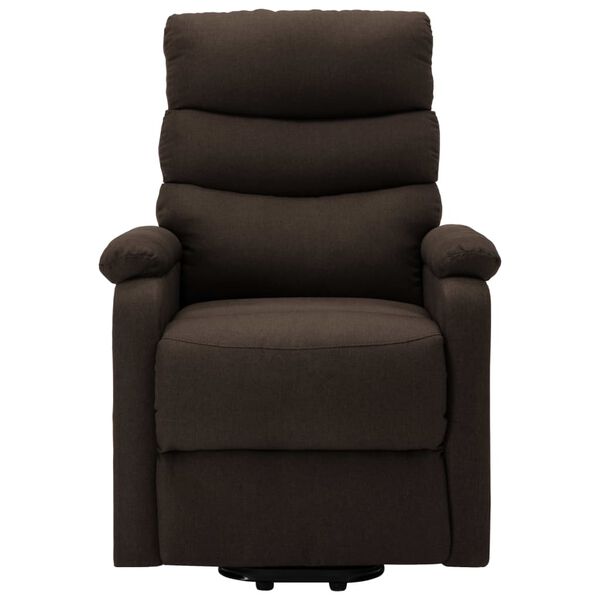 vidaXL Fauteuil Marron foncé Tissu