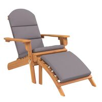 vidaXL Chaise de jardin Adirondack et repose-pieds bois massif acacia