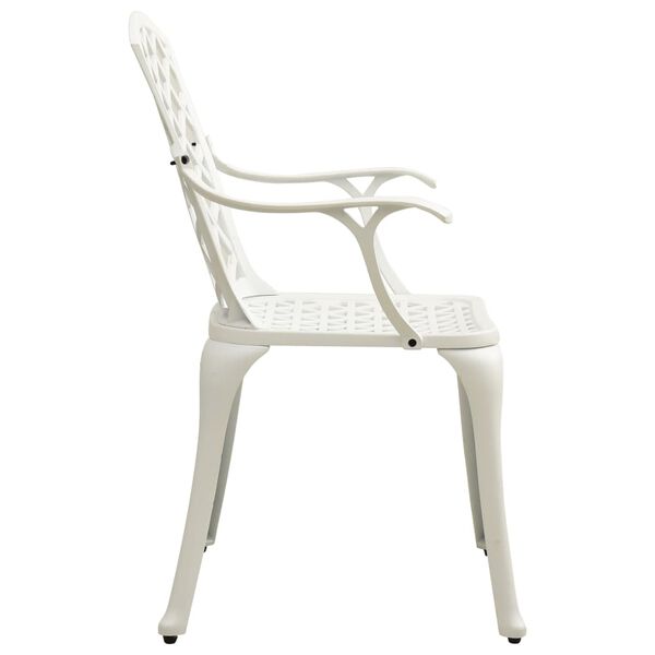 vidaXL Chaises de jardin lot de 4 Aluminium coul&eacute; Blanc