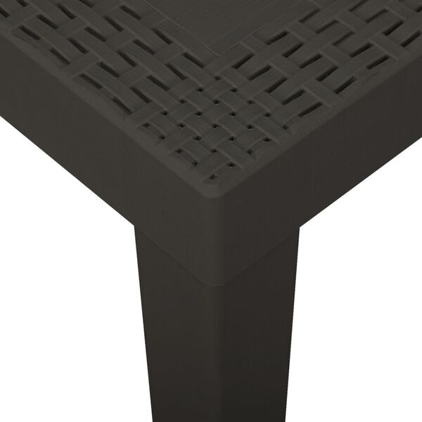 vidaXL Table de jardin Anthracite 79x65x72 cm Plastique