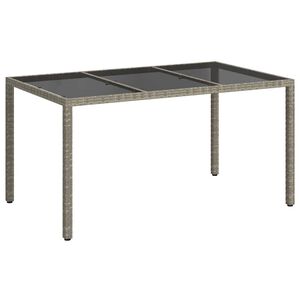 vidaXL Table de Jardin Gris 150 x 90 x 75 cm polyrotin