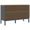 vidaXL Buffet FLORO gris 114x43x74 cm bois massif de pin