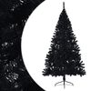 vidaXL Demi sapin de No&euml;l artificiel avec support Noir 210 cm PVC