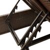 vidaXL Chaise longue double avec coussins marron résine tressée