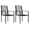 vidaXL Chaises de jardin lot de 2 Rotin PVC Noir