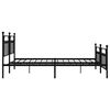 vidaXL Cadre de lit métal sans matelas avec pied de lit noir 193x203cm