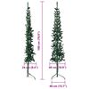 vidaXL Demi sapin de No&euml;l artificiel mince avec support Vert 180 cm