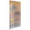 VidaXL Rideau anti-insectes imprim&eacute; palmier 100x200 cm bambou