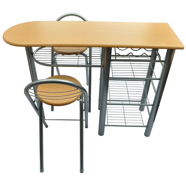 vidaXL Ensemble de table et de chaises de bar / cuisine Bois