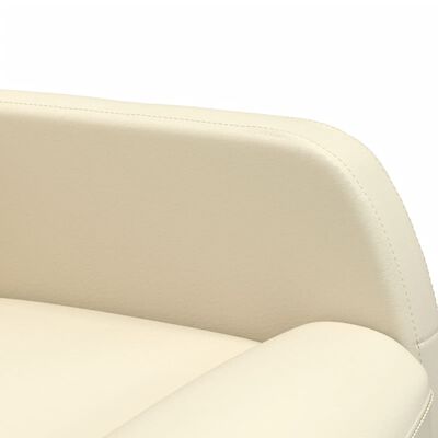 vidaXL Fauteuil de massage blanc crème similicuir