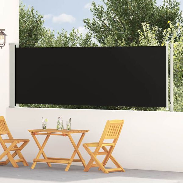 vidaXL Auvent lat&eacute;ral r&eacute;tractable de patio 117x600 cm Noir