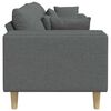 vidaXL Sofa en tissu avec coussin Gris foncé 208 cm tissu