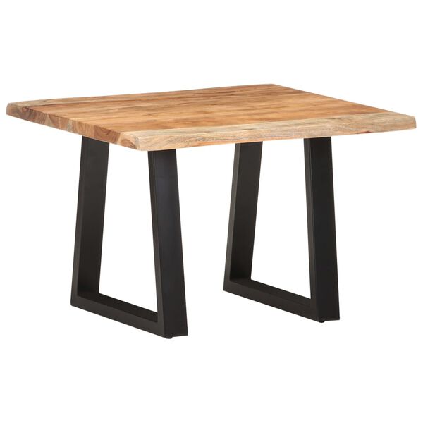 vidaXL Table basse avec bord naturel 60x60x40 cm Bois d'acacia massif