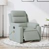 vidaXL Fauteuil inclinable de massage électrique gris clair velours