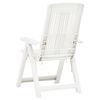 vidaXL Chaises inclinables de jardin lot de 2 Plastique Blanc