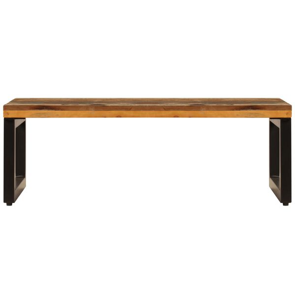 vidaXL Table basse 100x50x35 cm Bois de r&eacute;cup&eacute;ration solide et acier