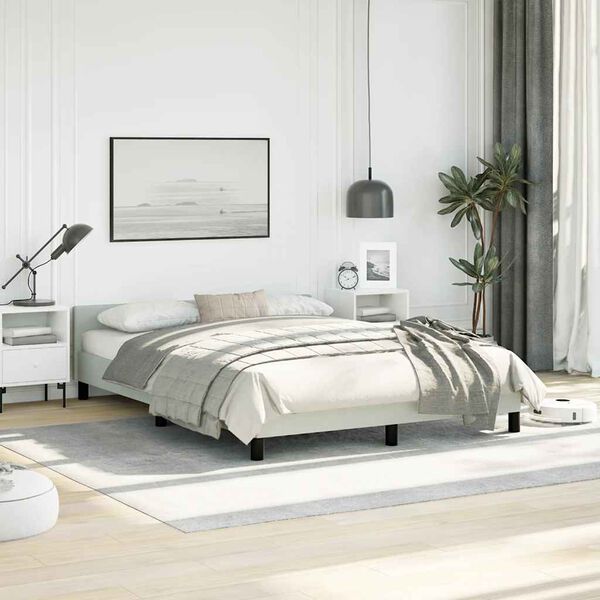 vidaXL Cadre de lit sans matelas gris clair velours