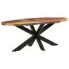 vidaXL Table à dîner ovale 200x100x75 cm Bois de récupération solide