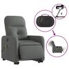 vidaXL Fauteuil inclinable de massage électrique gris foncé tissu