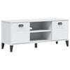 vidaXL Banc &agrave; chaussures VIKEN blanc 106x35x45 cm bois massif de pin