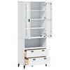 vidaXL Buffet VIKEN blanc 80x40x200 cm bois massif de pin