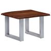 vidaXL Table basse avec bord naturel 60x60x40 cm Bois d'acacia massif