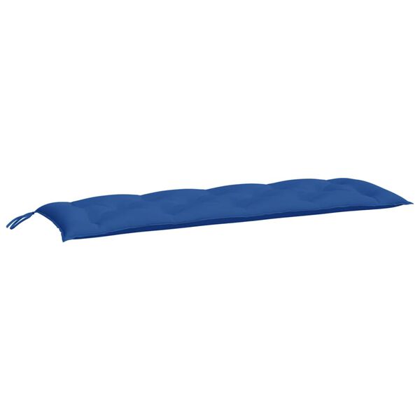 vidaXL Coussins de banc jardin lot de 2 bleu 150x50x7 cm tissu Oxford