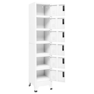 vidaXL Armoire à casiers Blanc 38x40x180 cm Acier