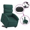 vidaXL Fauteuil inclinable &eacute;lectrique vert fonc&eacute; tissu