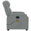 vidaXL Fauteuil inclinable de massage &eacute;lectrique gris clair tissu