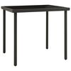 vidaXL Table &agrave; d&icirc;ner d'ext&eacute;rieur Anthracite 80x80x72 cm Verre et acier