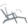 vidaXL Chaise longue d'ext&eacute;rieur repose-pied et coussin Acacia solide