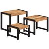 vidaXL Tables gigognes 3 pcs Bois solide