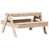 vidaXL Table de pique-nique pour enfants 88x97x52cm bois massif de pin