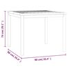 vidaXL Table &agrave; manger de jardin 90x90x74 cm bois d'acacia solide