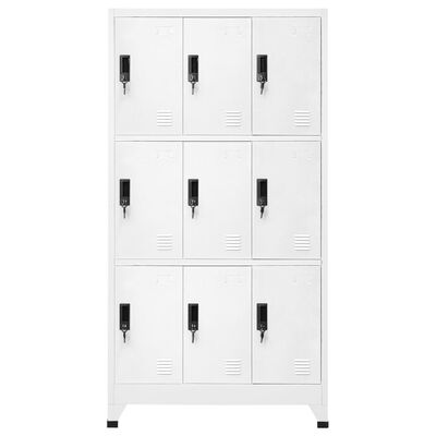 vidaXL Armoire à casiers Blanc 90x45x180 cm Acier