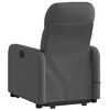 vidaXL Fauteuil inclinable de massage gris fonc&eacute; tissu