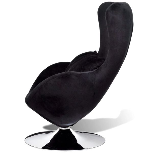vidaXL Fauteuil en forme d&rsquo;&oelig;uf noir