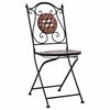 vidaXL Chaises de bistrot mosa&iuml;que 2 pcs Marron C&eacute;ramique
