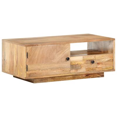 vidaXL Table basse 90x50x35 cm Bois solide de manguier