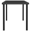 vidaXL Table &agrave; d&icirc;ner de jardin Noir 140x70x73 cm R&eacute;sine tress&eacute;e