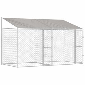 vidaXL Cage pour chien Argent 400 x 200 x 256 cm Acier galvanisé